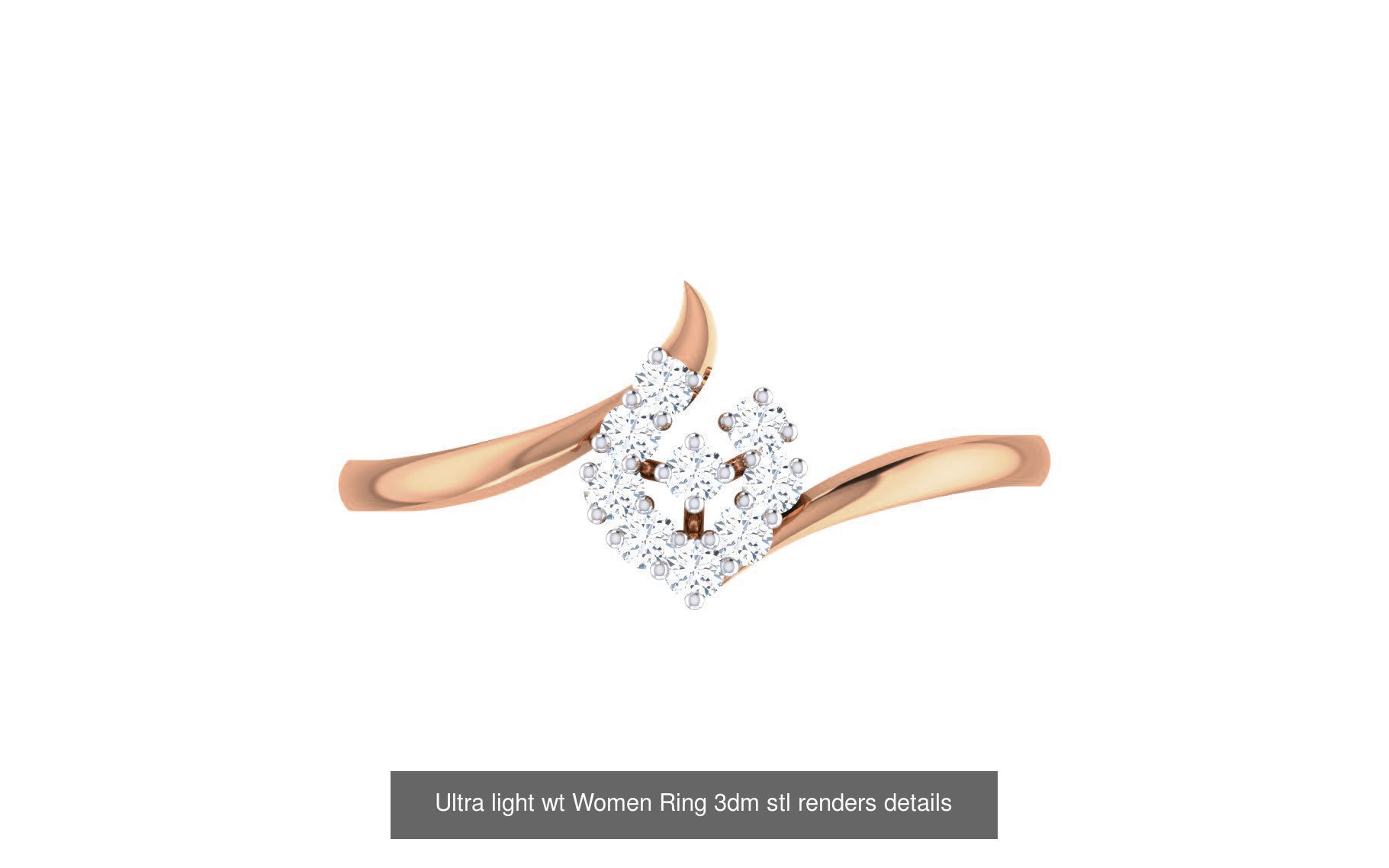 111 Ultra light wt Women Ring 3dm stl renders details 3D Model Collection_52