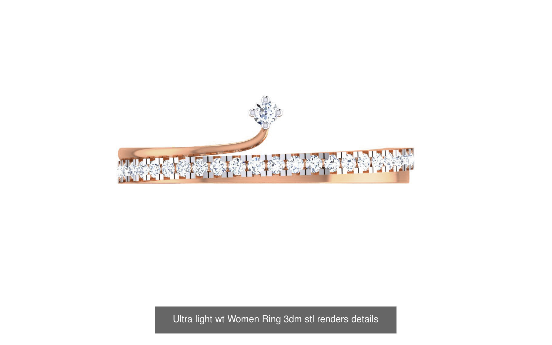 111 Ultra light wt Women Ring 3dm stl renders details 3D Model Collection_49