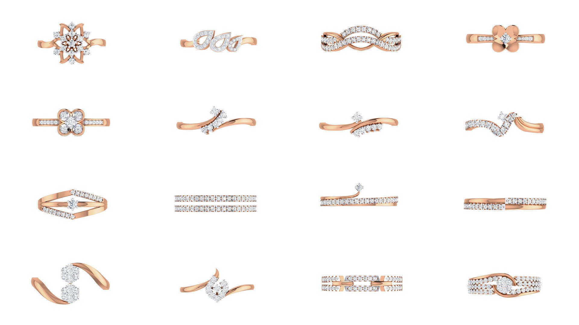111 Ultra light wt Women Ring 3dm stl renders details 3D Model Collection_2