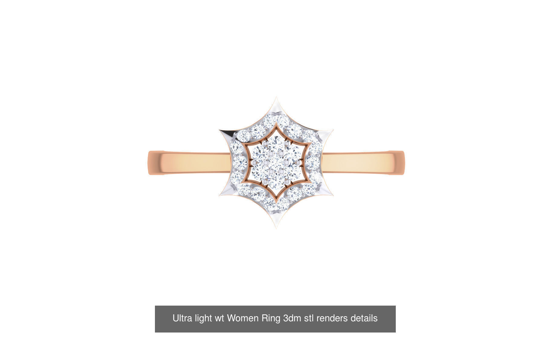 111 Ultra light wt Women Ring 3dm stl renders details 3D Model Collection_100