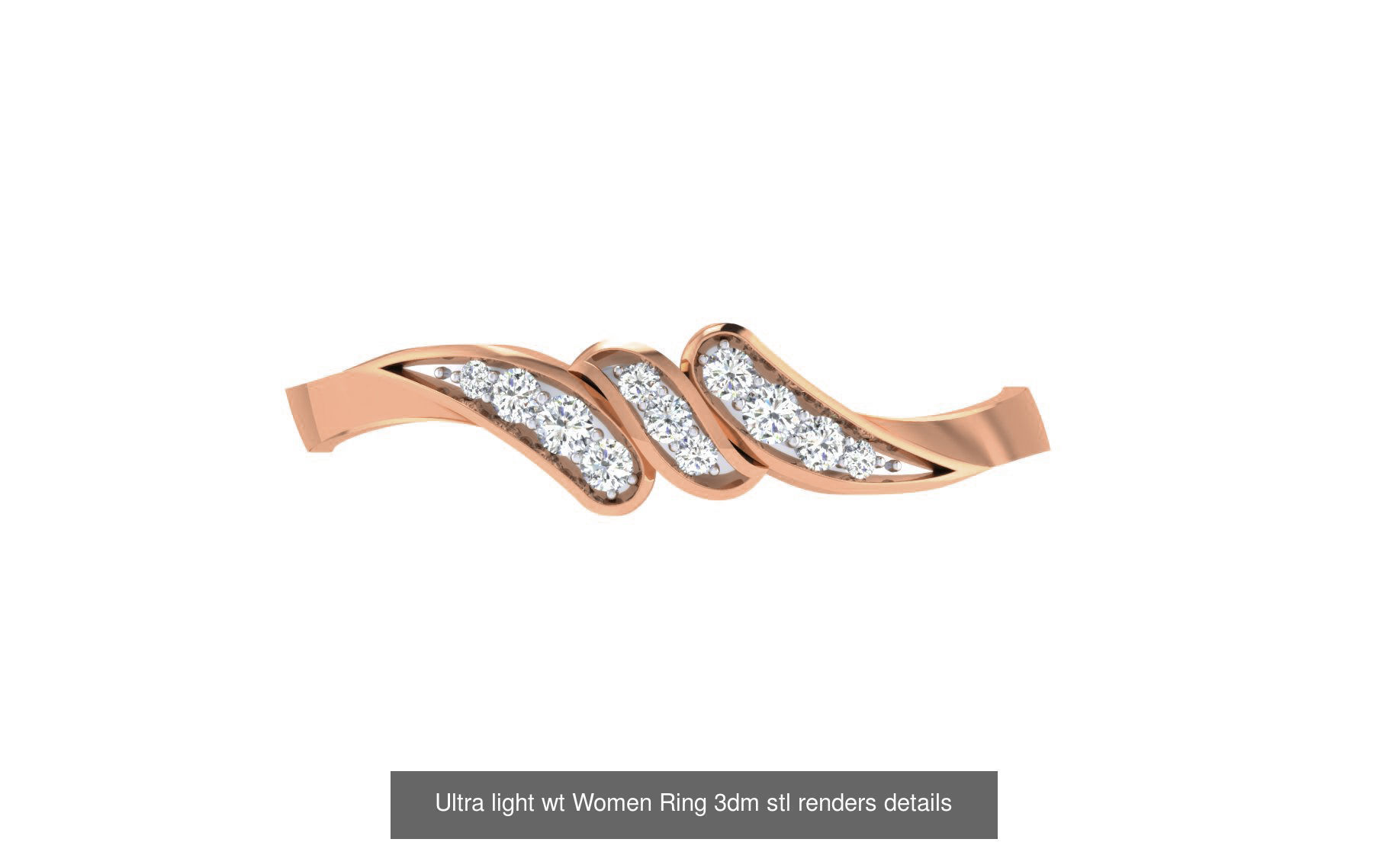 111 Ultra light wt Women Ring 3dm stl renders details 3D Model Collection_18