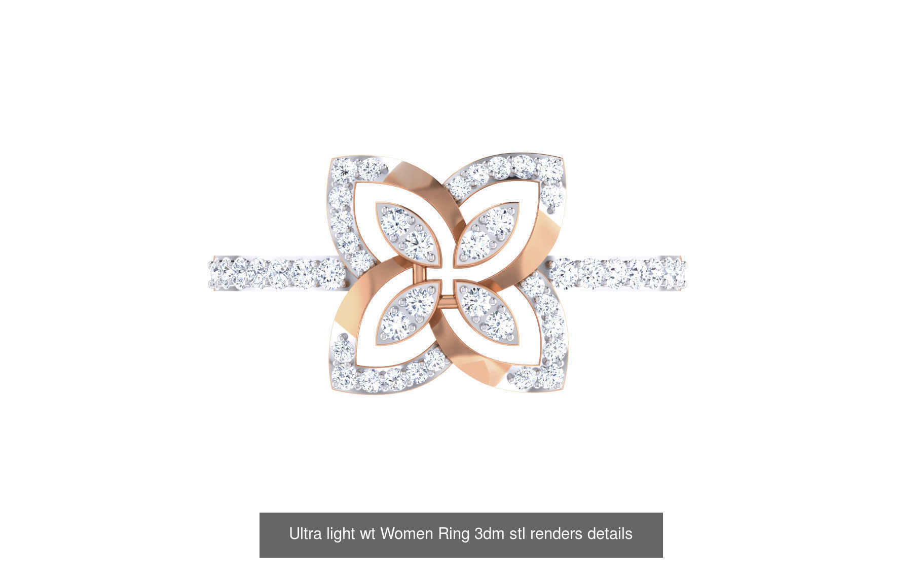 111 Ultra light wt Women Ring 3dm stl renders details 3D Model Collection_75