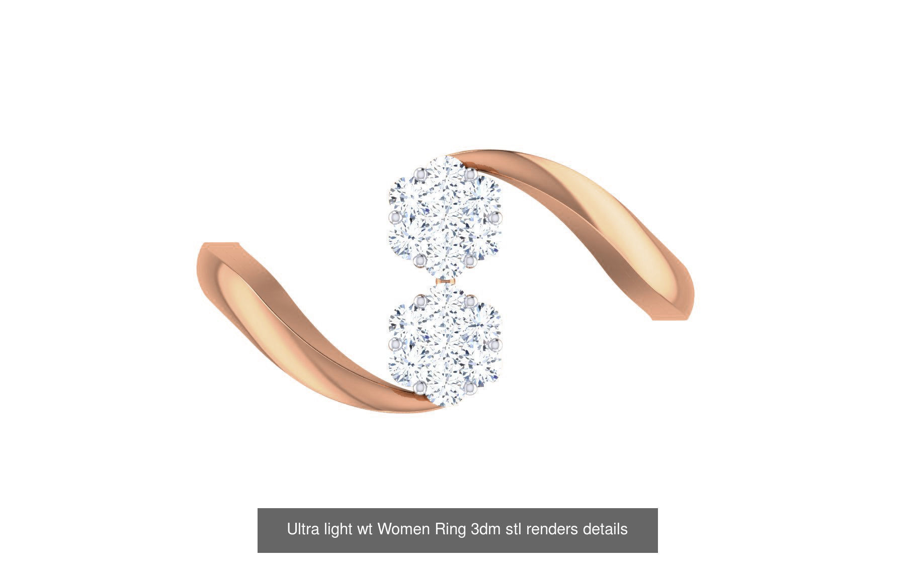111 Ultra light wt Women Ring 3dm stl renders details 3D Model Collection_51