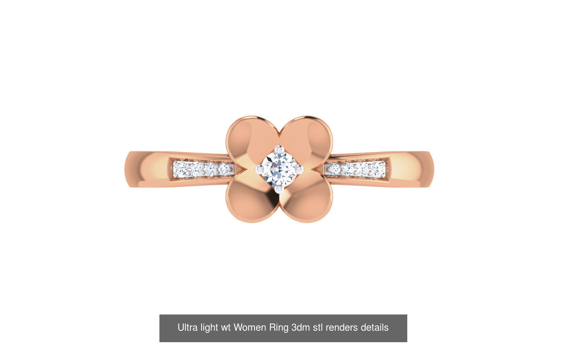 111 Ultra light wt Women Ring 3dm stl renders details 3D Model Collection_42