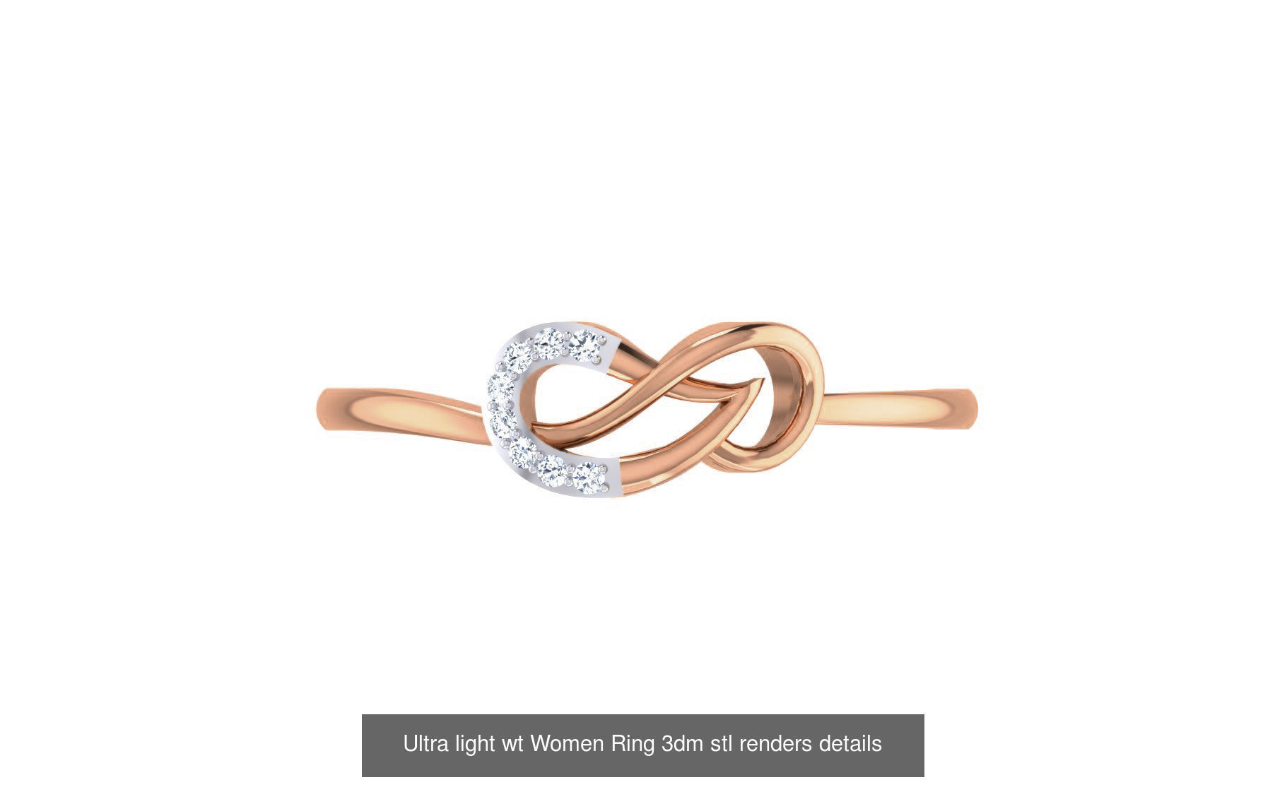 111 Ultra light wt Women Ring 3dm stl renders details 3D Model Collection_96
