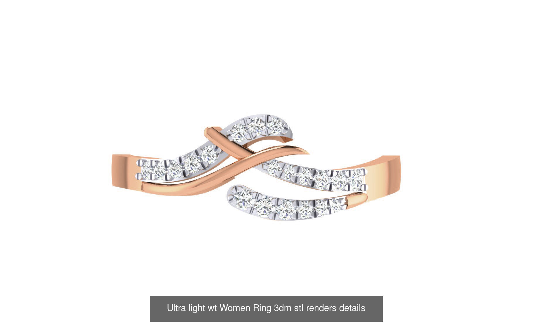 111 Ultra light wt Women Ring 3dm stl renders details 3D Model Collection_23
