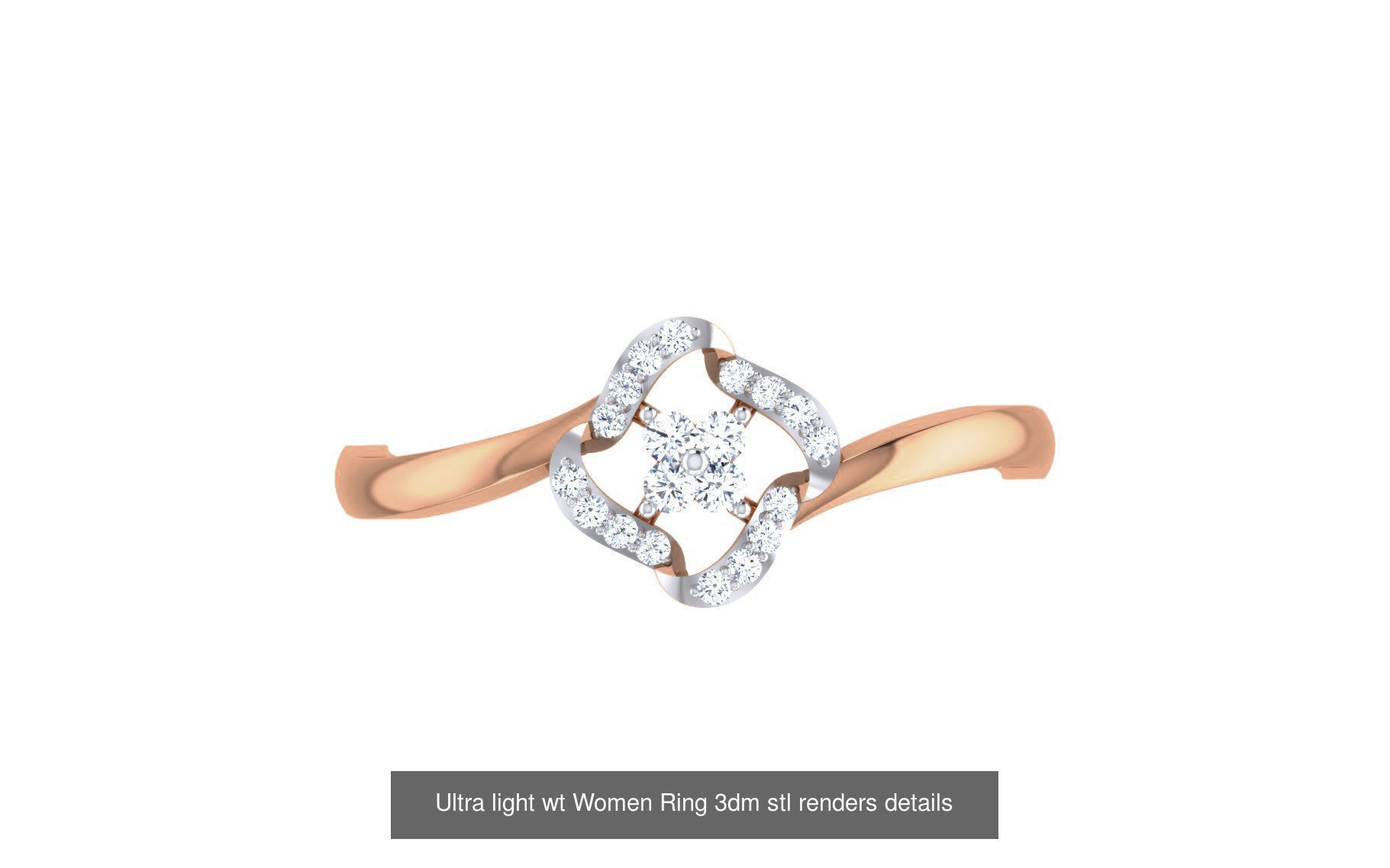 111 Ultra light wt Women Ring 3dm stl renders details 3D Model Collection_103