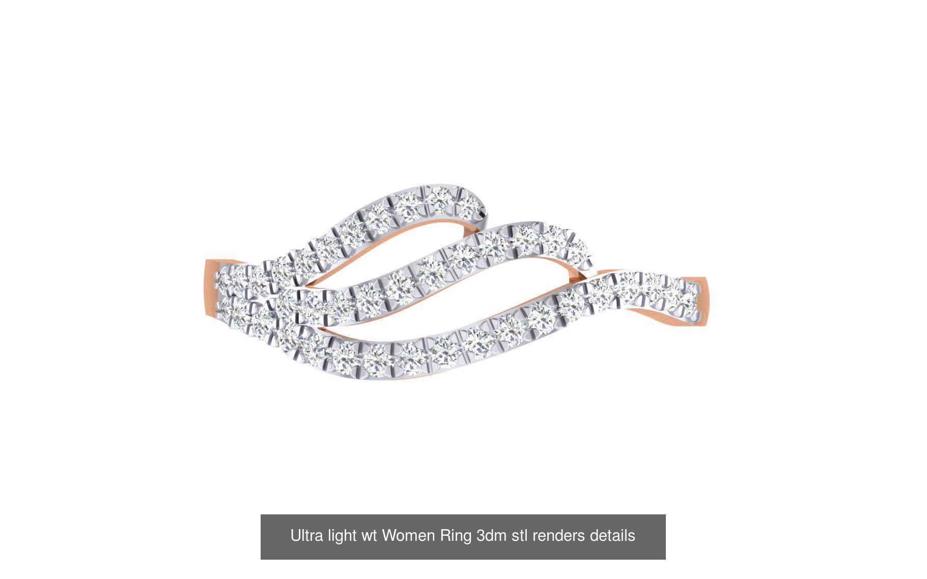 111 Ultra light wt Women Ring 3dm stl renders details 3D Model Collection_24
