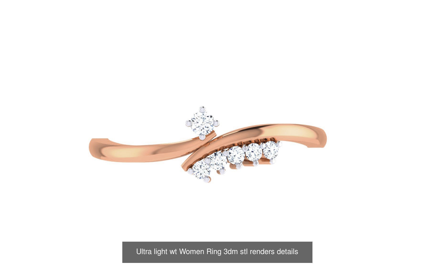 111 Ultra light wt Women Ring 3dm stl renders details 3D Model Collection_45