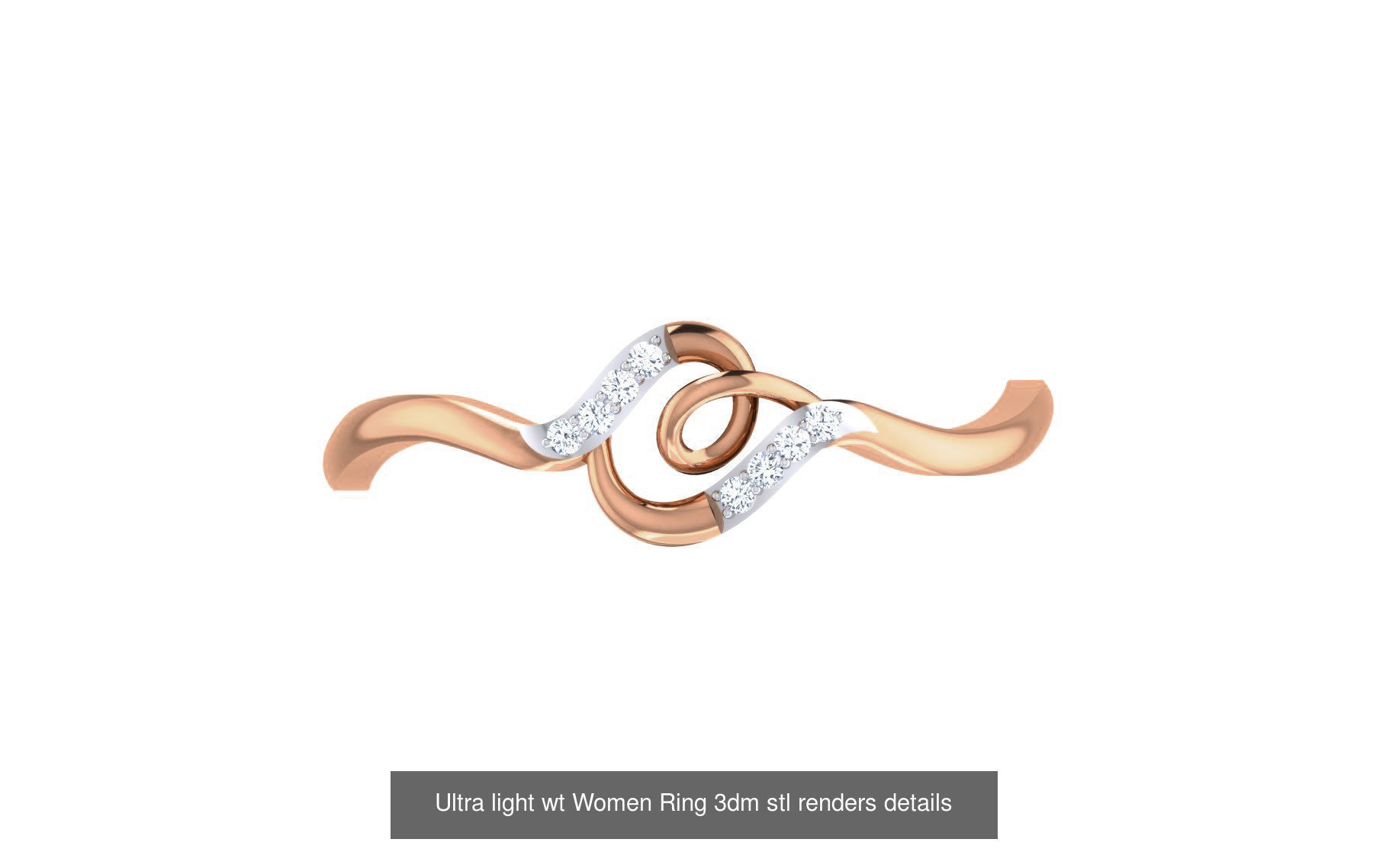 111 Ultra light wt Women Ring 3dm stl renders details 3D Model Collection_89