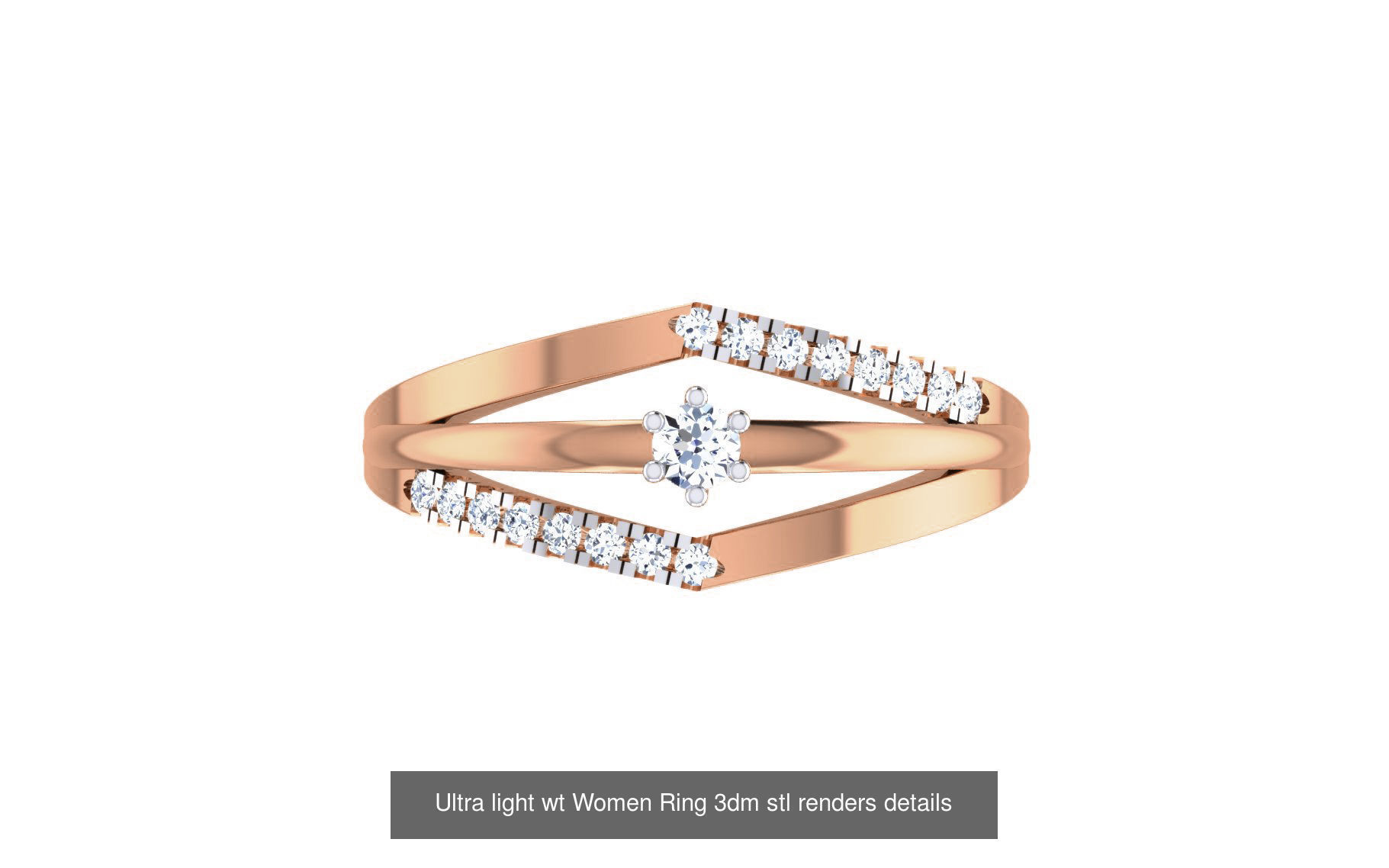 111 Ultra light wt Women Ring 3dm stl renders details 3D Model Collection_47