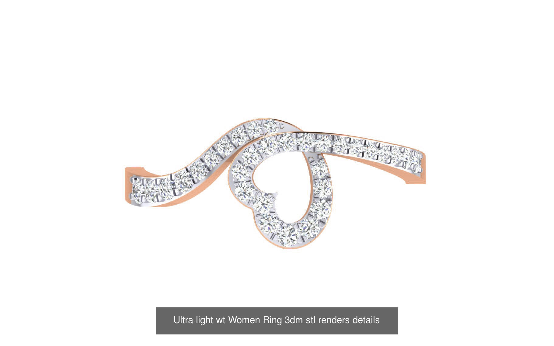 111 Ultra light wt Women Ring 3dm stl renders details 3D Model Collection_27