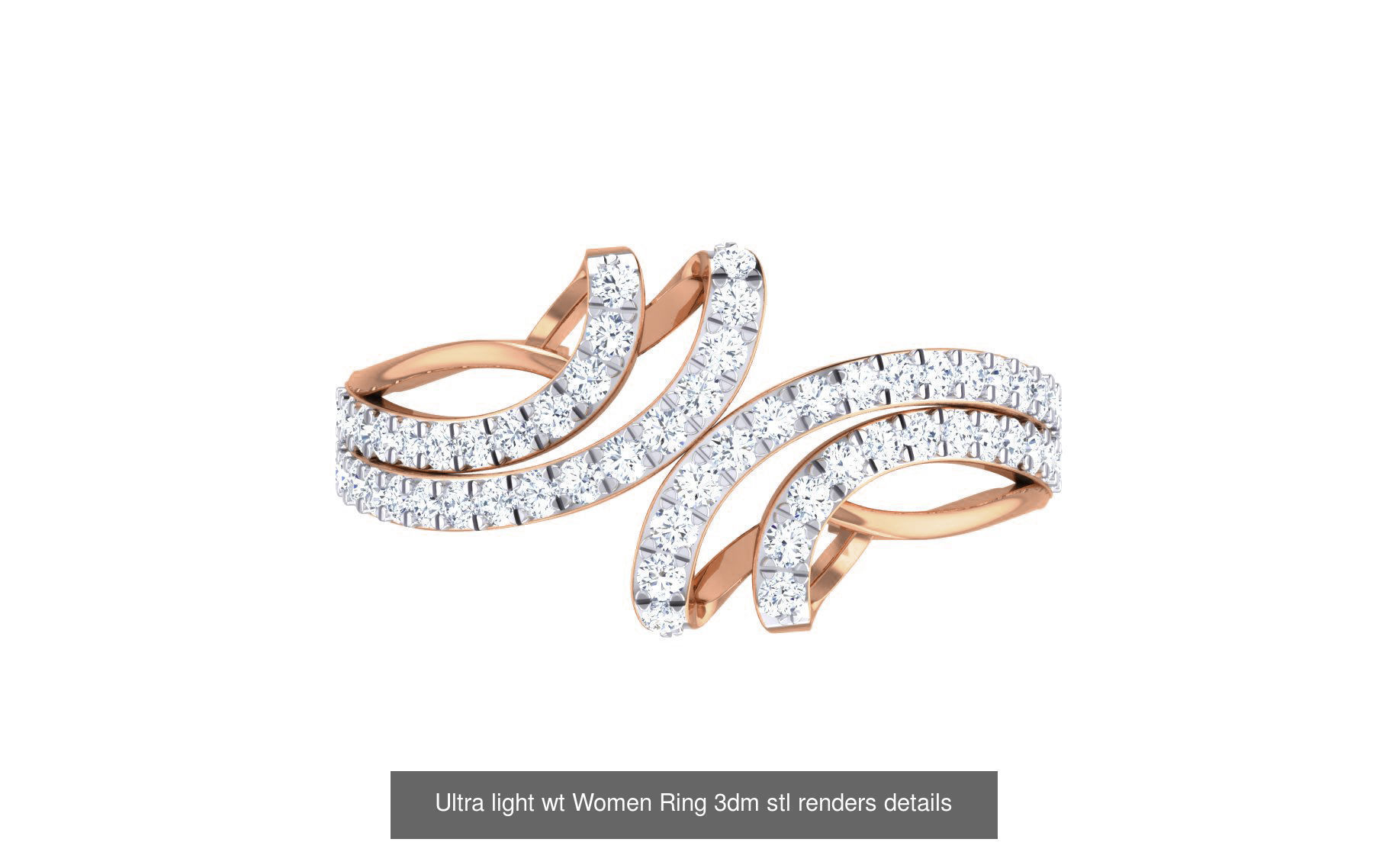111 Ultra light wt Women Ring 3dm stl renders details 3D Model Collection_55