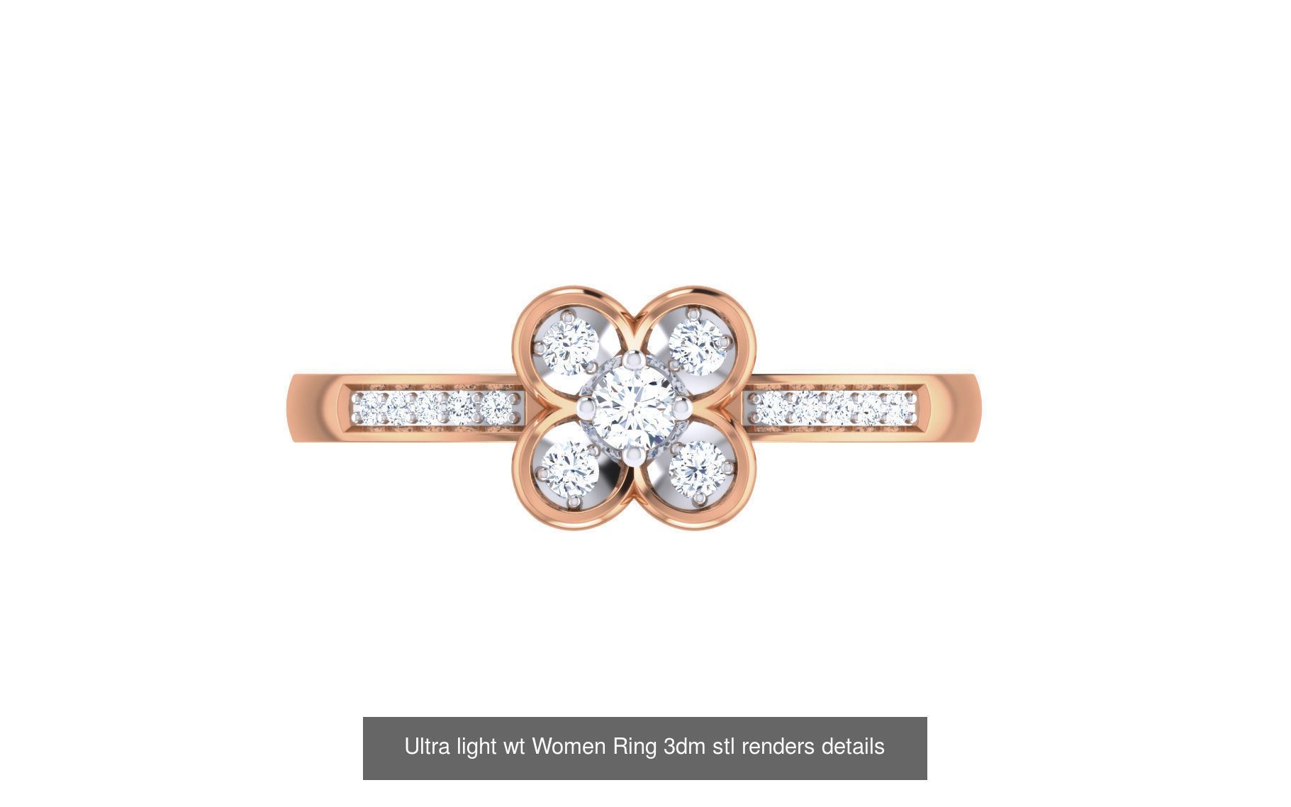 111 Ultra light wt Women Ring 3dm stl renders details 3D Model Collection_43