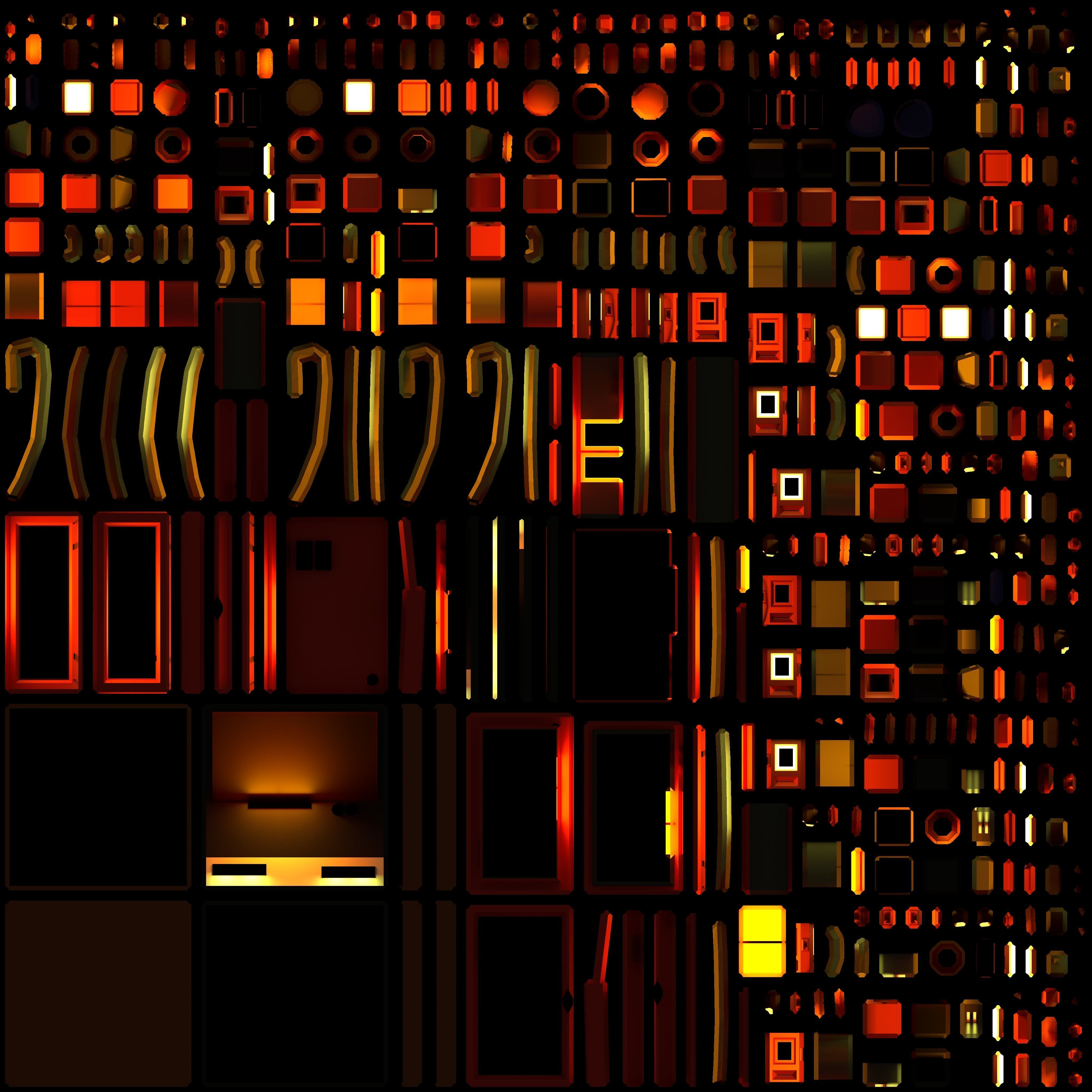 Low Poly Gas Station Low-poly 3D model_10