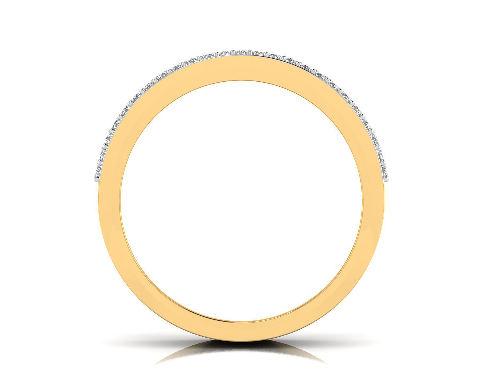 Light Weight Rose Gold Diamond Ring -R-3884 3D print model_6