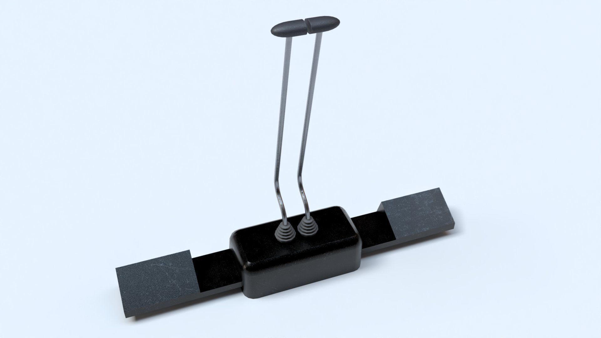 Hand controllers and foot pedals Low-poly 3D model_12