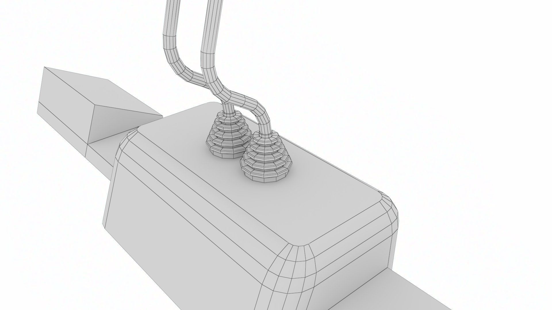 Hand controllers and foot pedals Low-poly 3D model_17