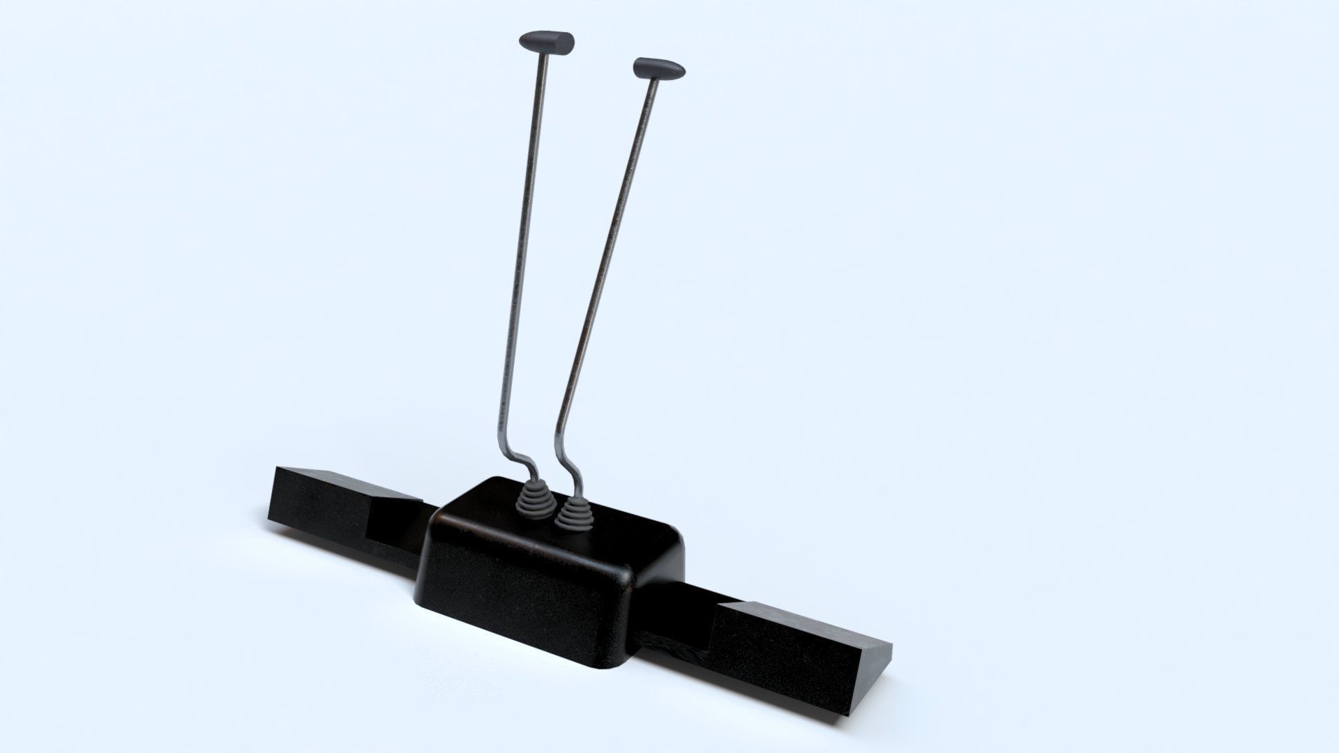 Hand controllers and foot pedals Low-poly 3D model_2