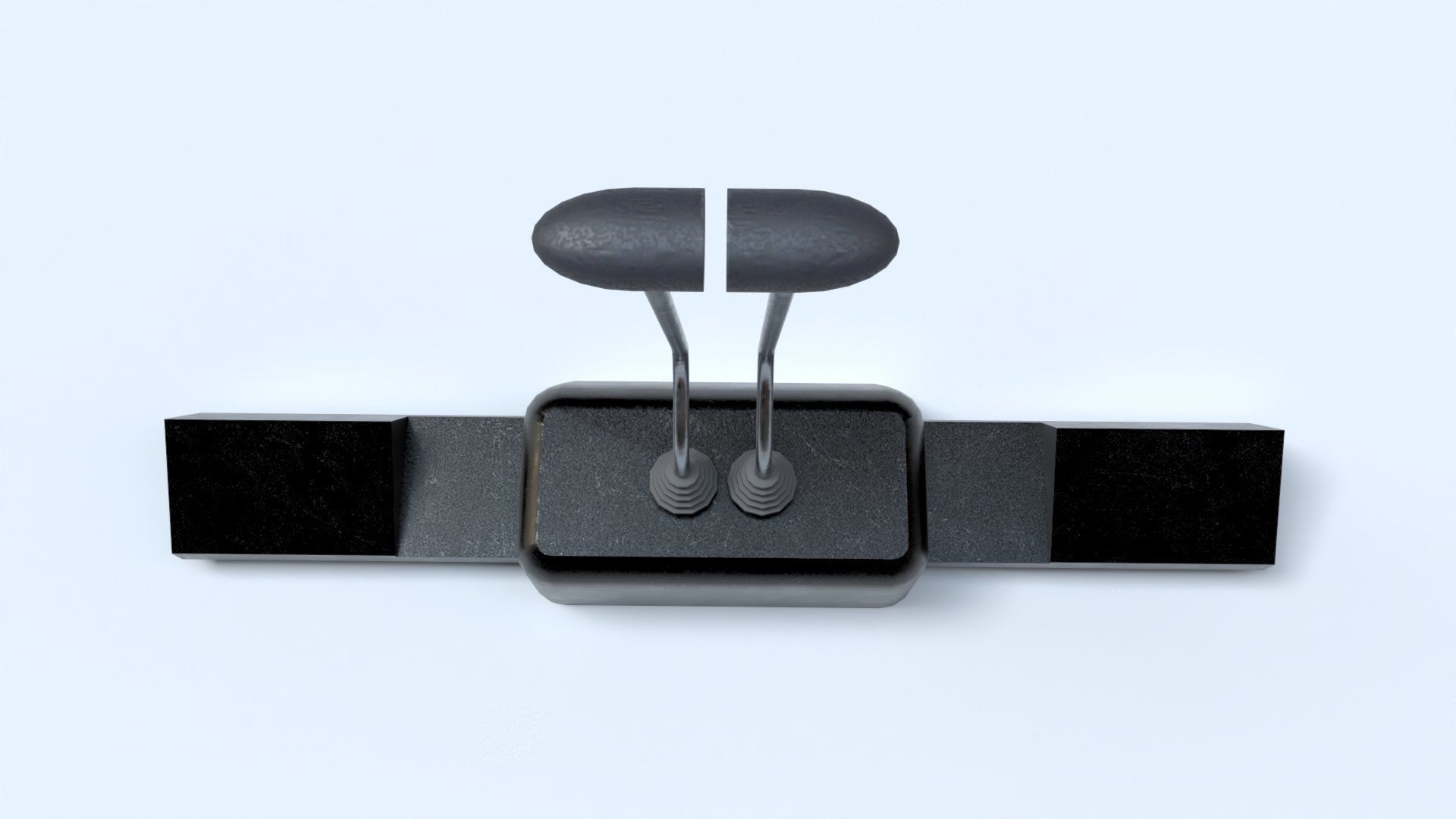 Hand controllers and foot pedals Low-poly 3D model_11