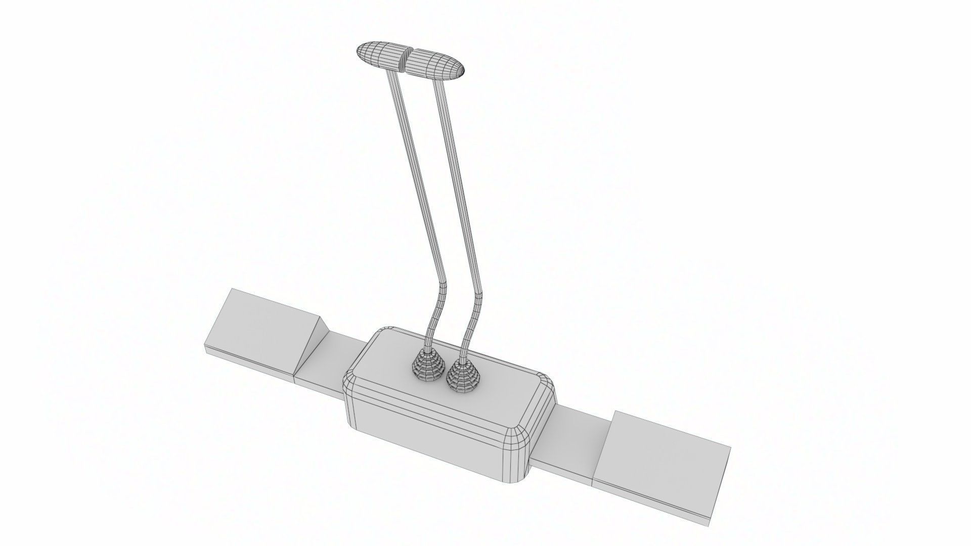 Hand controllers and foot pedals Low-poly 3D model_14