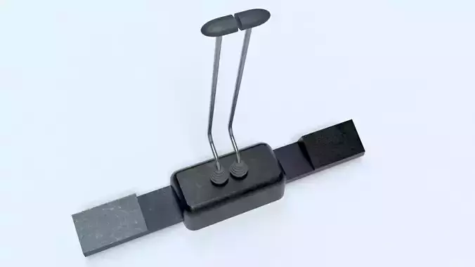 Hand controllers and foot pedals Low-poly 3D model