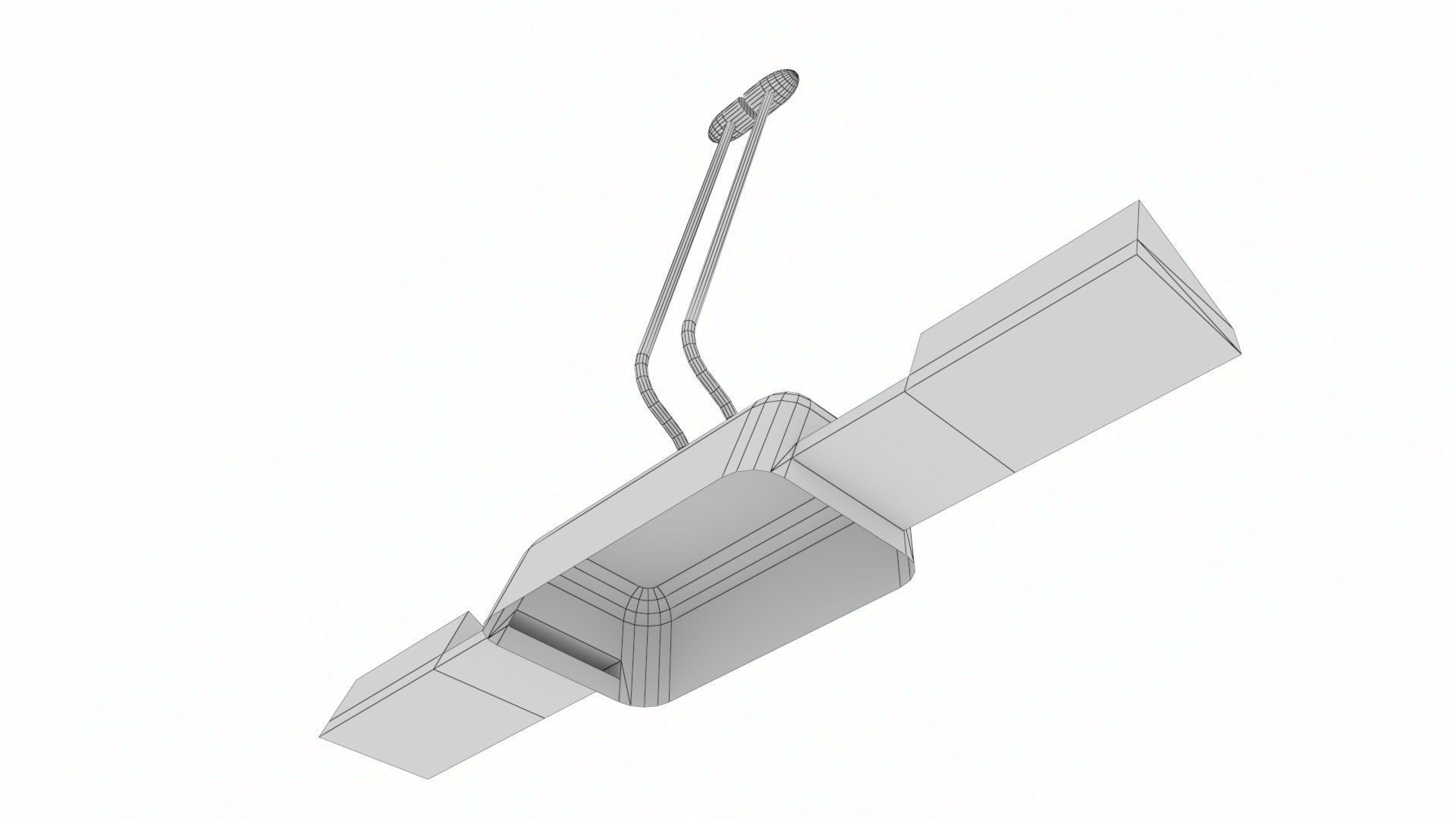 Hand controllers and foot pedals Low-poly 3D model_19
