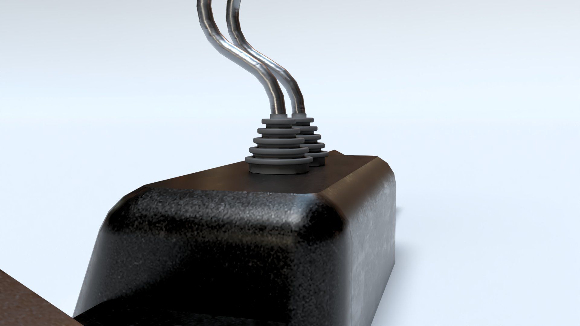 Hand controllers and foot pedals Low-poly 3D model_9