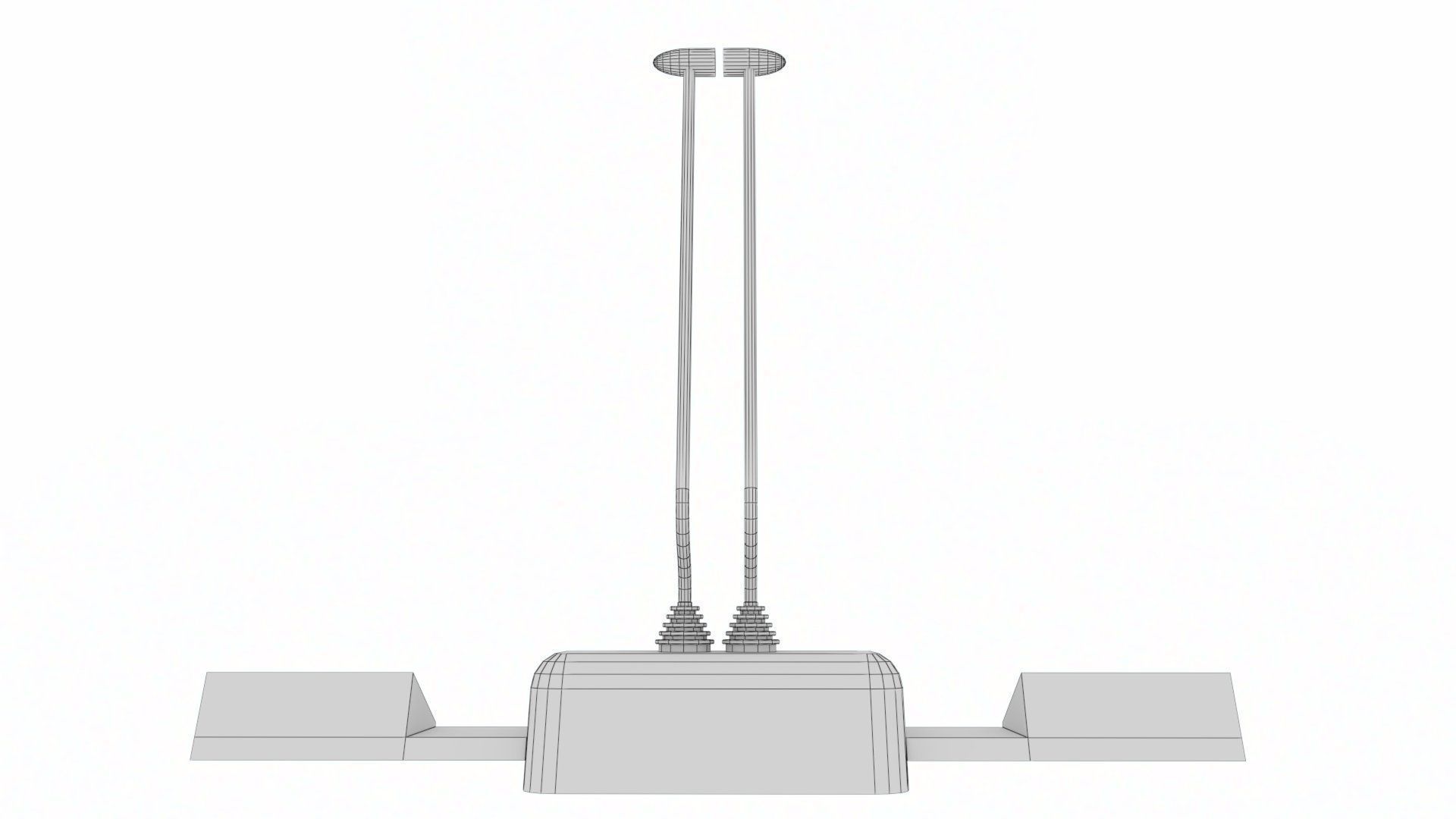 Hand controllers and foot pedals Low-poly 3D model_21