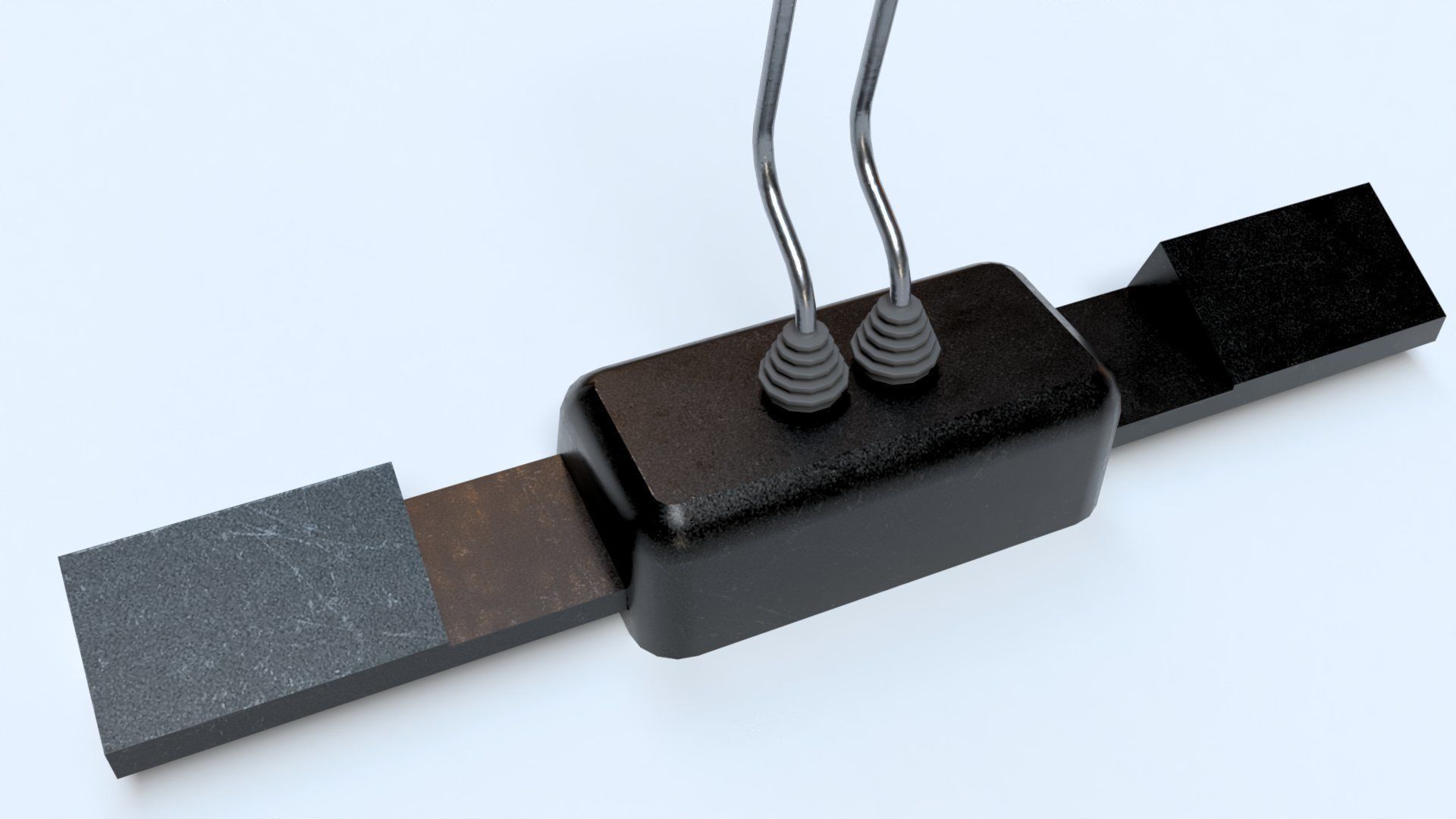 Hand controllers and foot pedals Low-poly 3D model_6