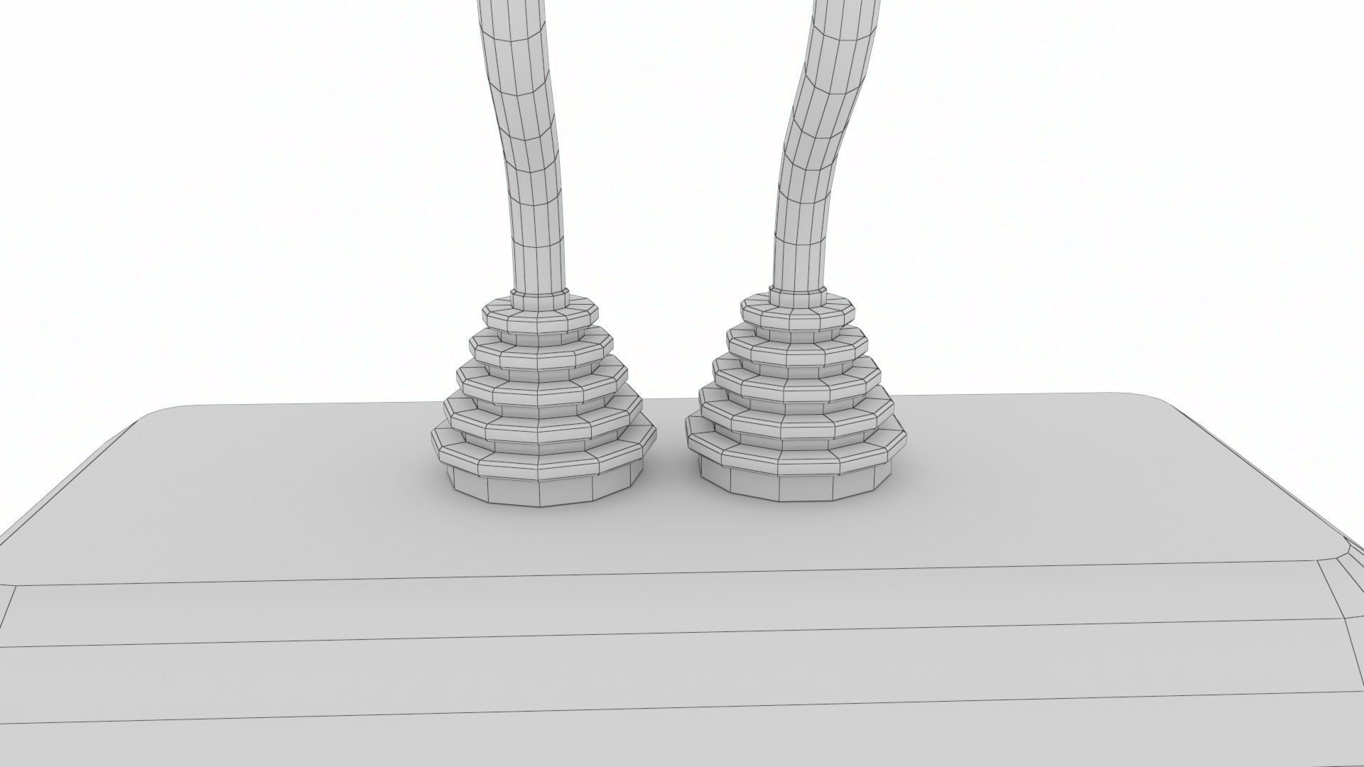 Hand controllers and foot pedals Low-poly 3D model_18