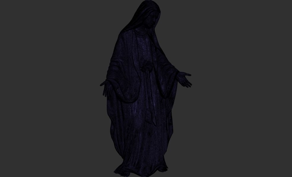 Virgin Mary 3D printable model for CNC 3D print model_7