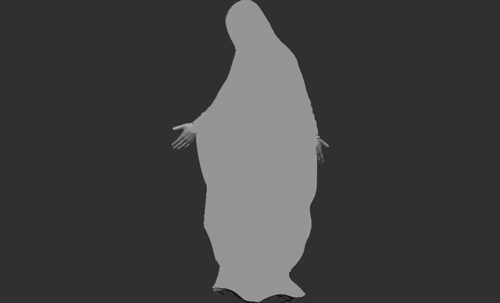 Virgin Mary 3D printable model for CNC 3D print model_4