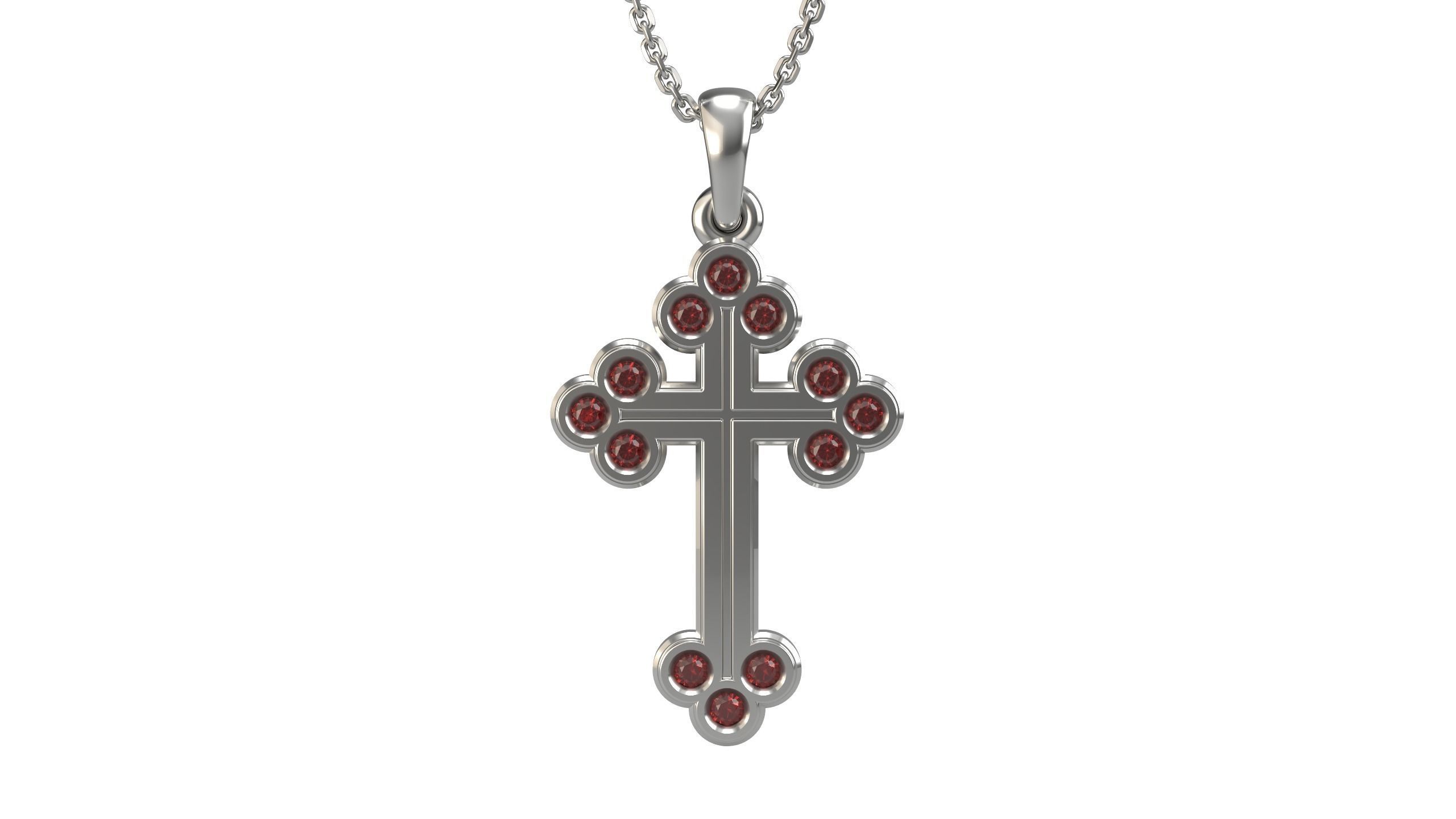 Cross pendant 11 3D print model_2