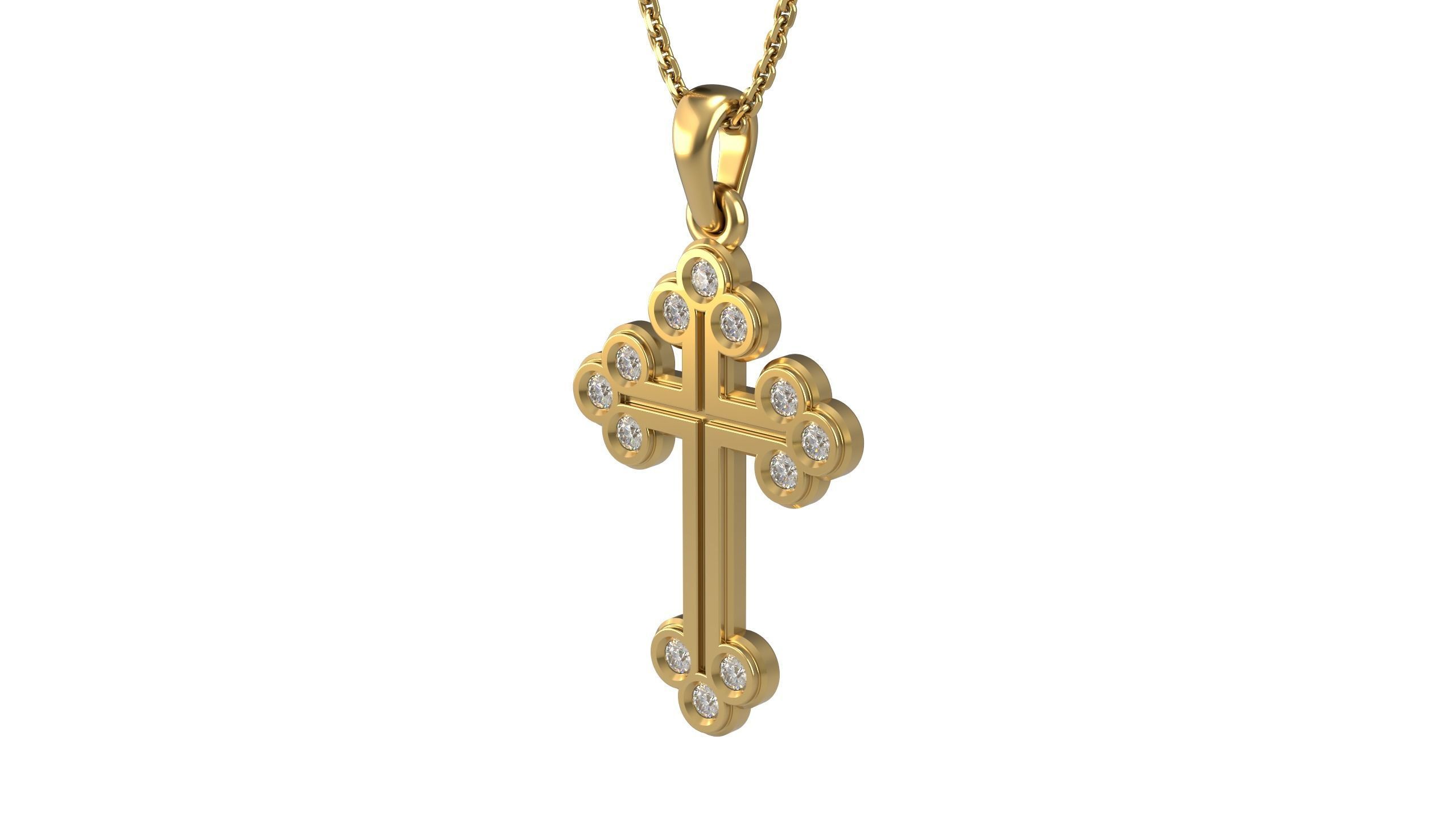 Cross pendant 11 3D print model_1