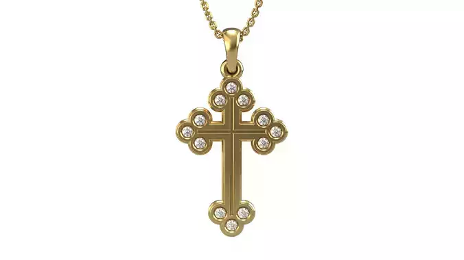 Cross pendant 11 3D print model
