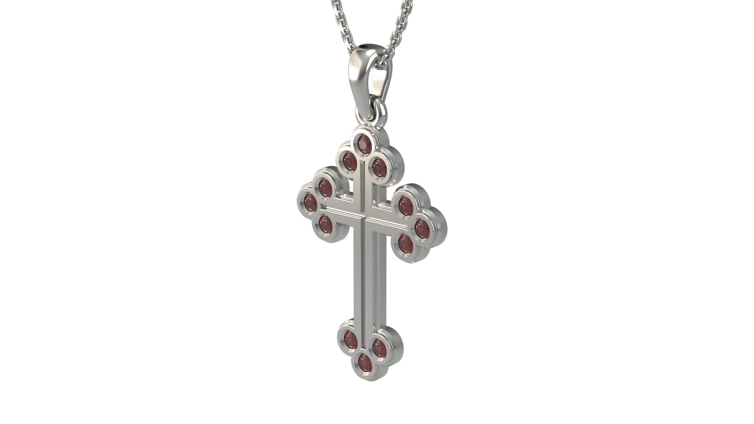 Cross pendant 11 3D print model_3