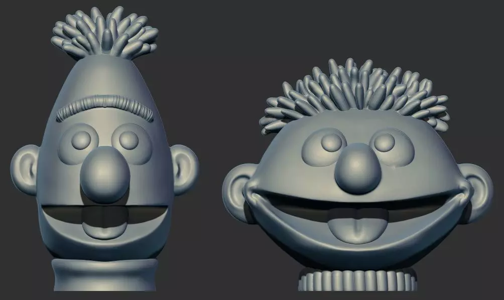 Ernie  Bert HEAD 3D Printable model from Sesame Street 3D print model_0