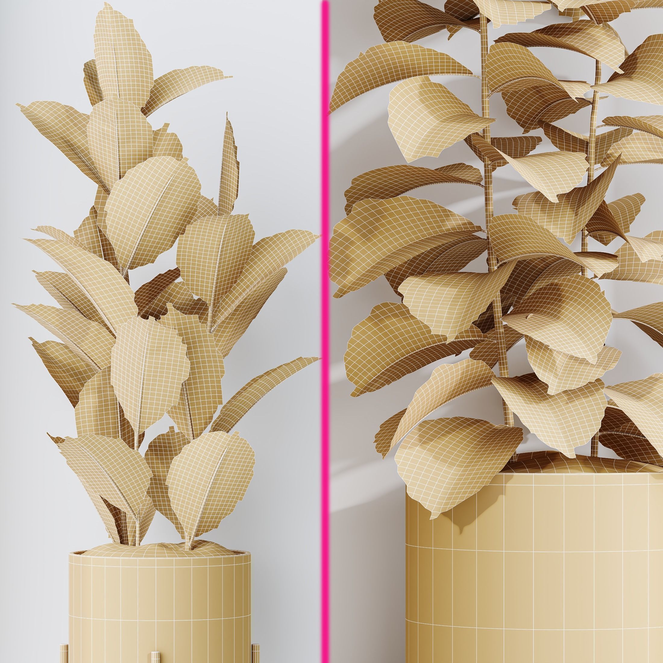 6 Different SETS of Plant Indoor SET VOL117 3D Model Collection_7