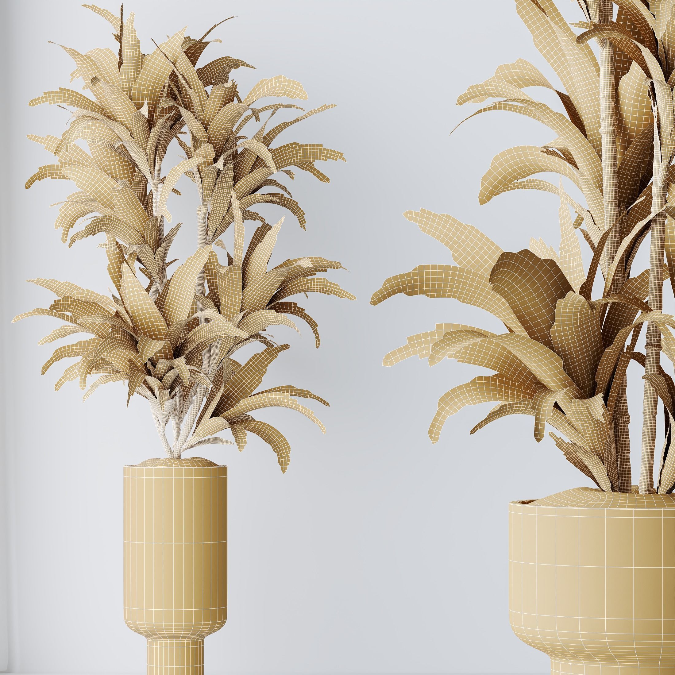 6 Different SETS of Plant Indoor SET VOL117 3D Model Collection_11