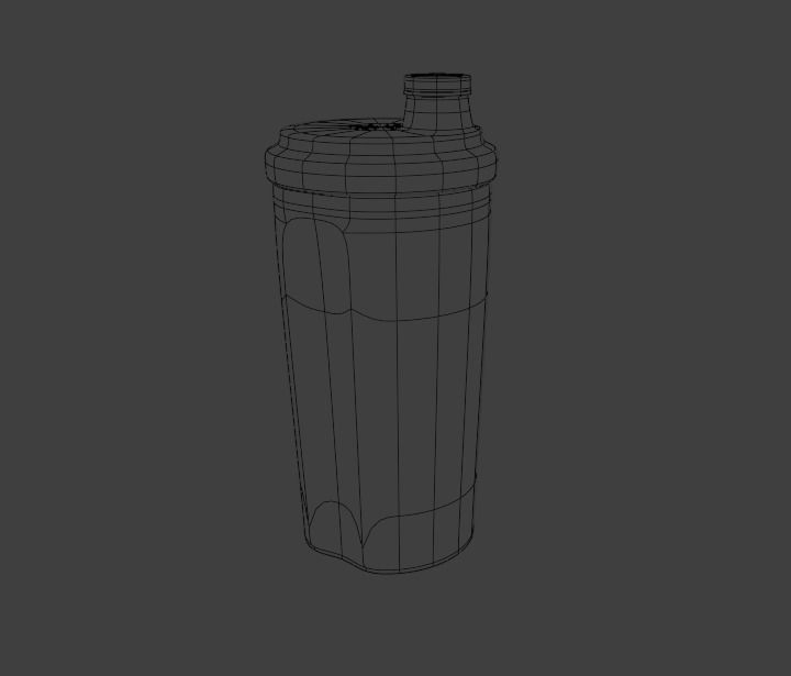 Shaker bottle Low-poly 3D model_1