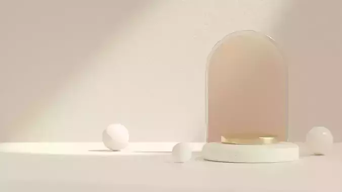 Mockup template of terrazzo podium 