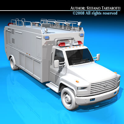 Firetruck us medium 3D model_7