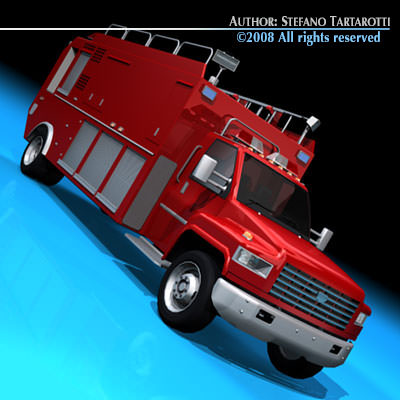 Firetruck us medium 3D model_5