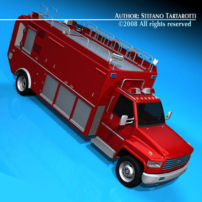 Firetruck us medium 3D model_3