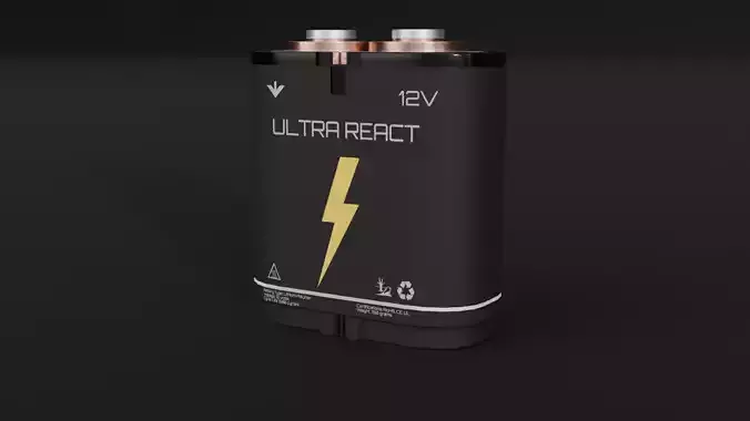 Ultra Power Batterie Low-poly 3D model