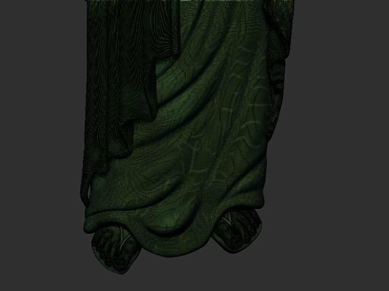 Mary Virgin 3D model Bas Relief 3D print model CNC 3D print model_6