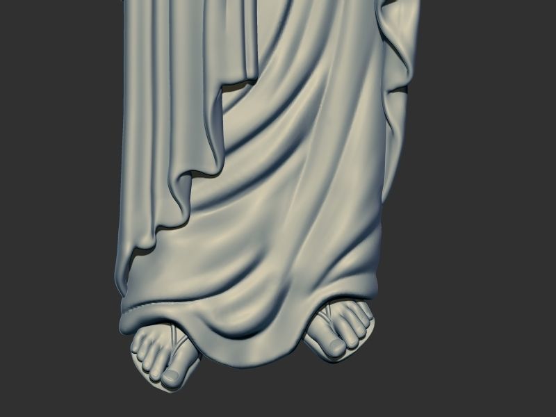 Mary Virgin 3D model Bas Relief 3D print model CNC 3D print model_4