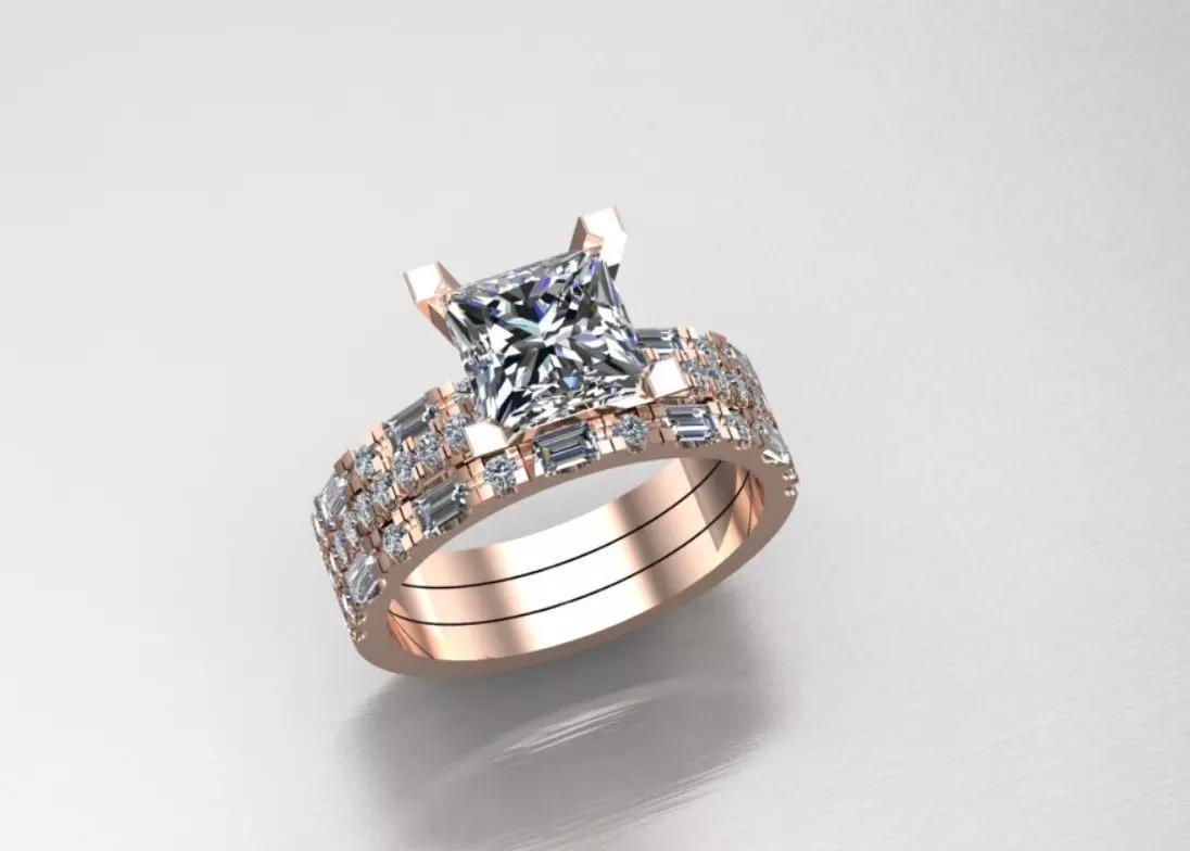 interlocking ring 3D print model