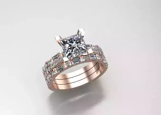 interlocking ring 3D print model